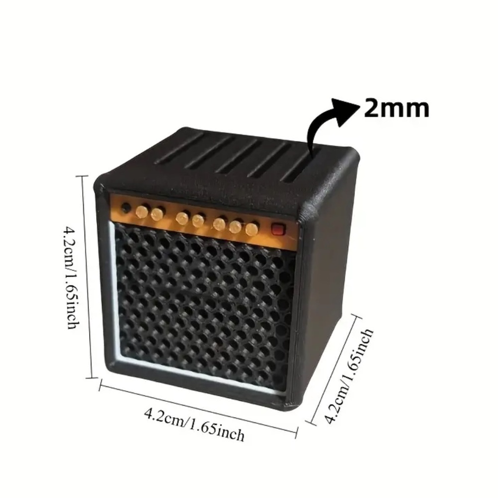 Guitar Pick Holder, Black Mini Amplifier with Colorful Picks, NEW, Pick Holder - Picture 3 of 4